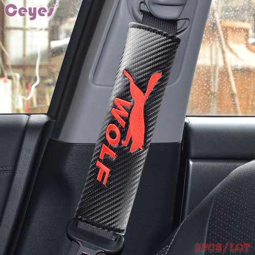 Seat Belt Cover Carbon Fibre For FORD WOLF
