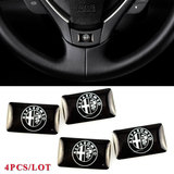 Plastic Drop Sticker For ALFA ROMEO 4PCS