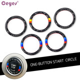 Carbon Fiber Start Stop Button Circle 3 Color